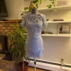 Self-Portrait periwinkle/powder blue mini dress. Size 4